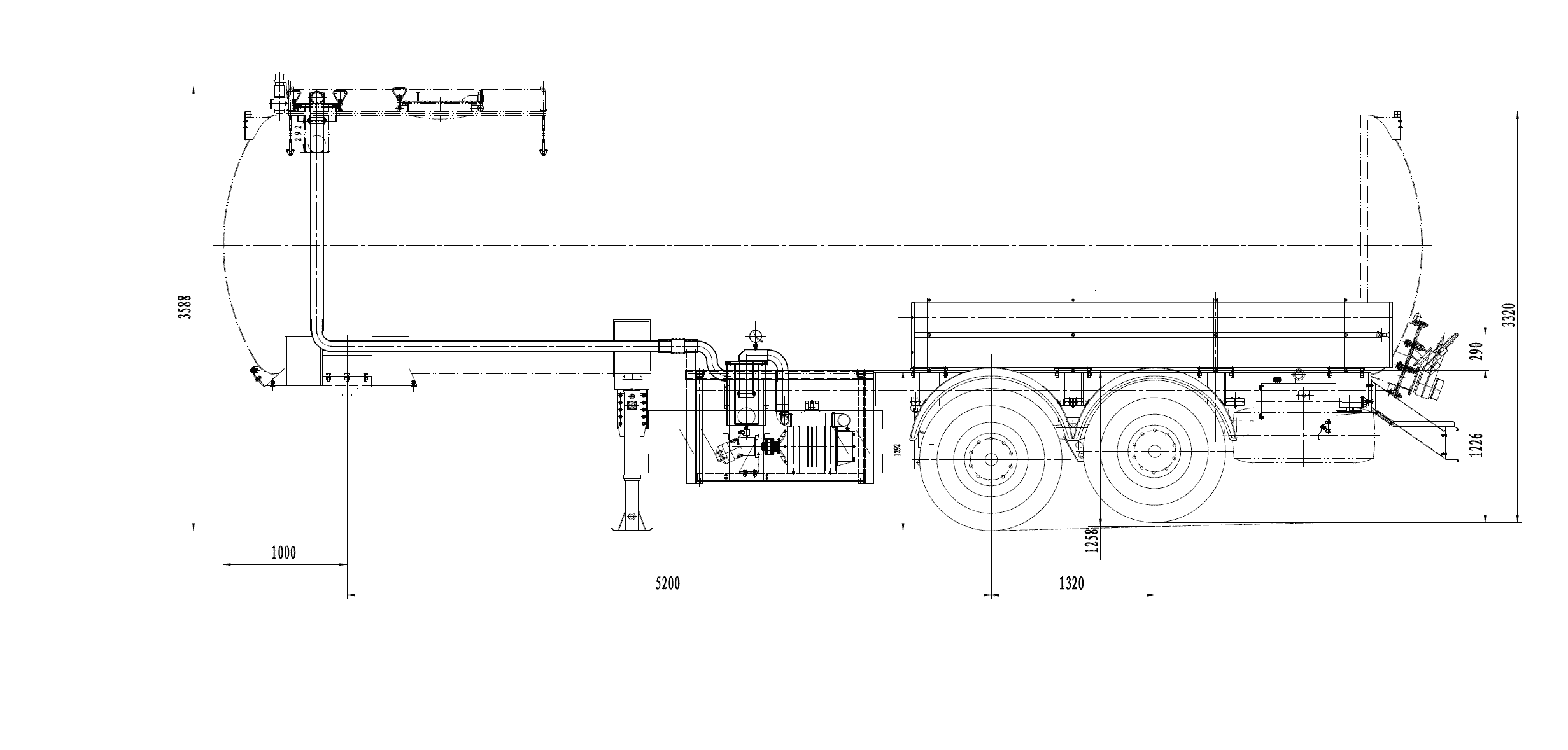 Fuel Tanker Semi Trailer